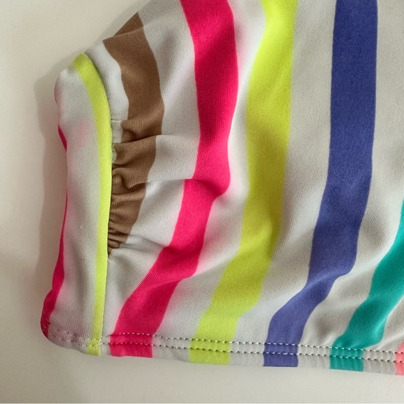 2-Piece Womens Multicolored Striped Bikini Swimsuit - Picture 7 of 10